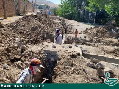 اصلاح و توسعه بیش از ۳ هزار متر شبکه توزیع آب در روستاهای شهرستان درگزین