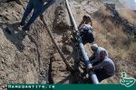 اجرای پروژه اصلاح خط انتقال آب روستای ابرو