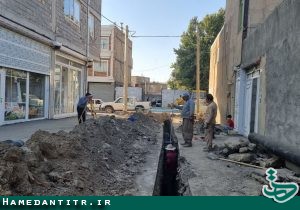 آغاز عملیات توسعه شبکه جمع آوری فاضلاب شهر اسدآباد